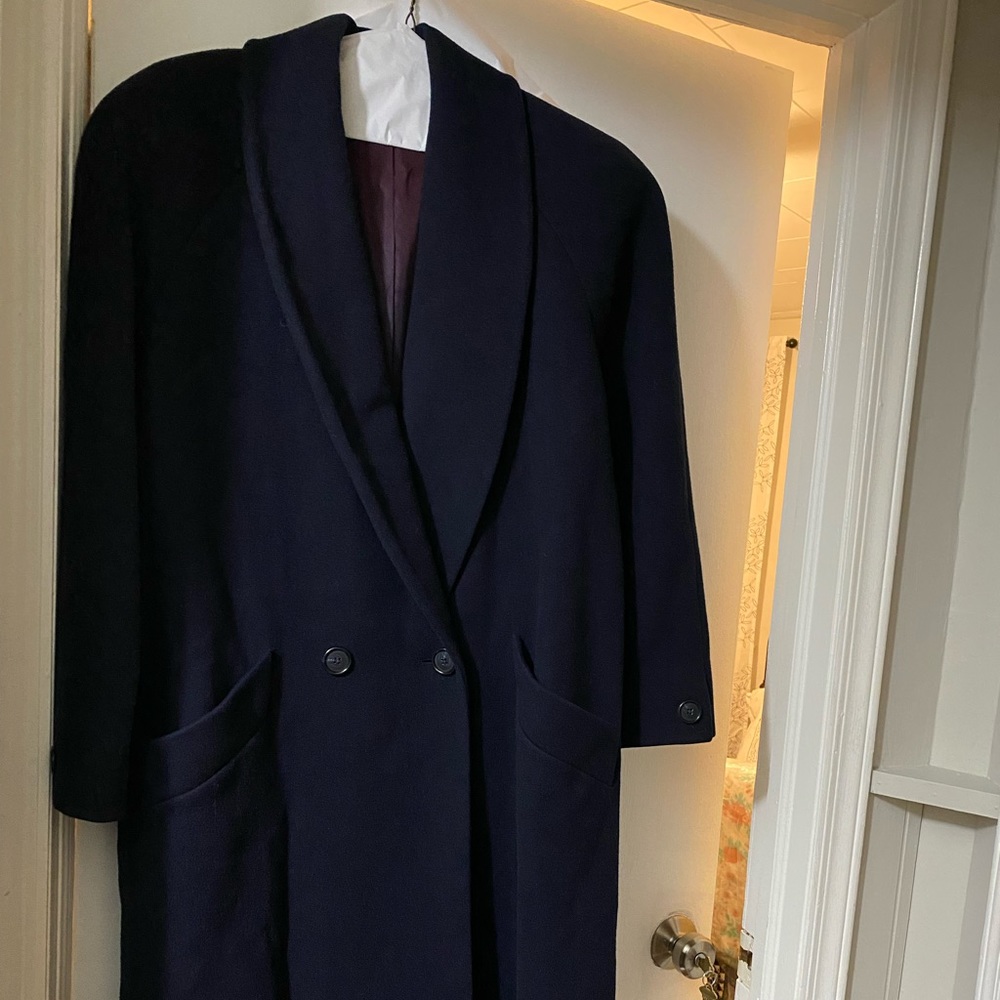 100% wool dark blue coat